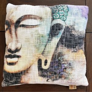 Artistic Buddha Throw Pillow - Beautiful Colors!